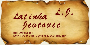 Latinka Jevtović vizit kartica